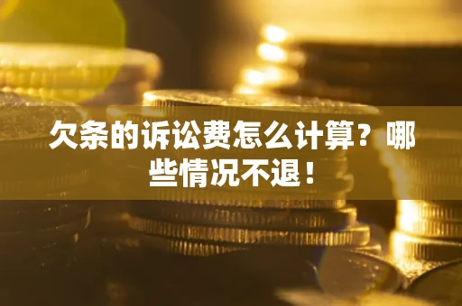 北京欠条的诉讼费怎么计算？哪些情况不退！