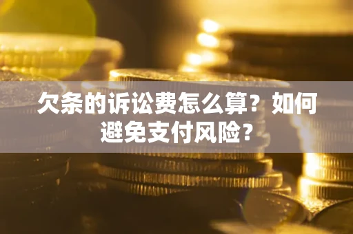 北京欠条的诉讼费怎么算？如何避免支付风险？